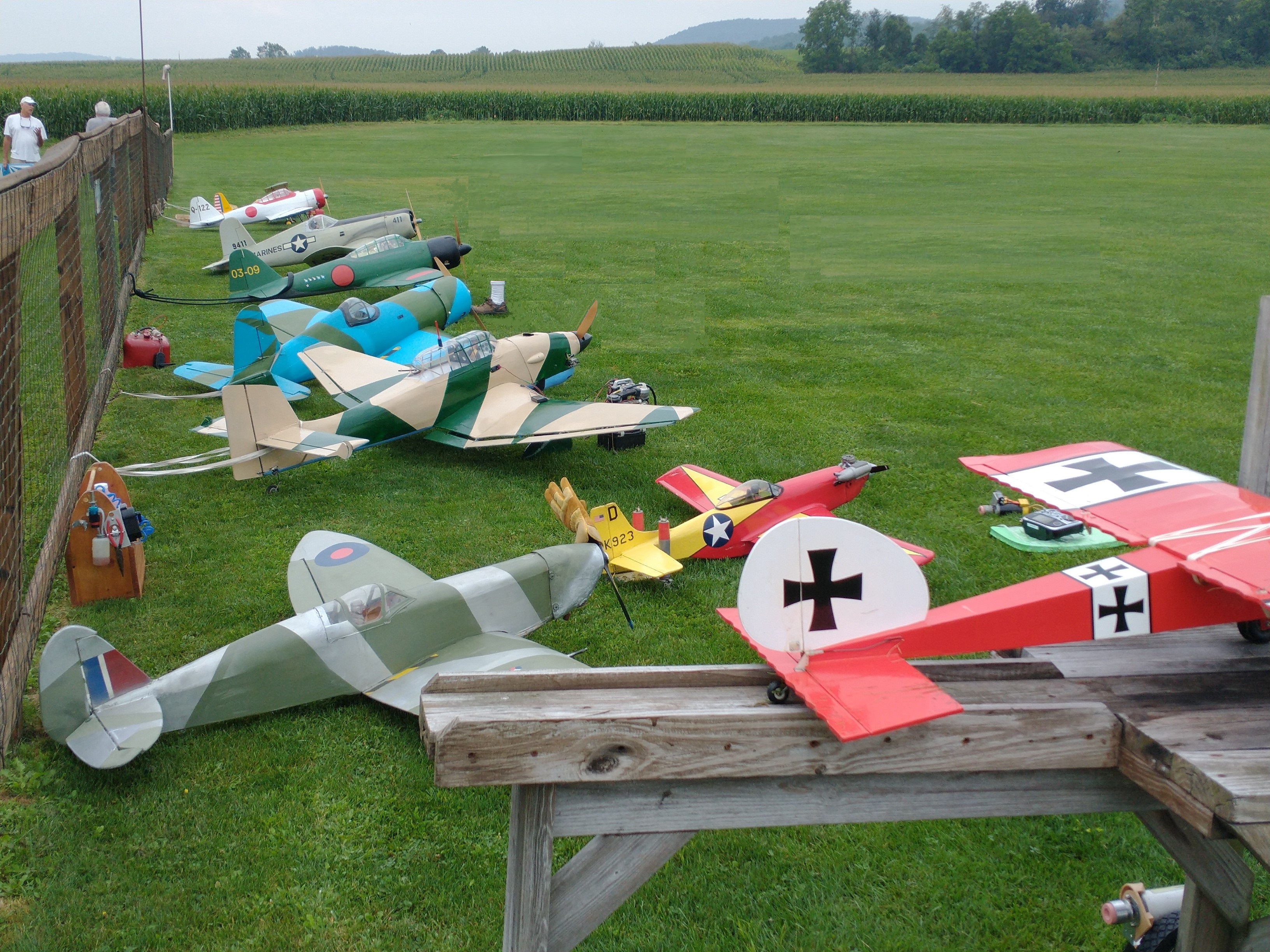 The club’s model aircraft and grass flying field